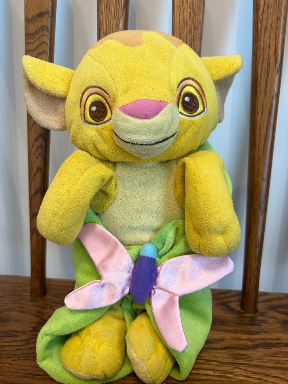 Disney Babies Simba Plush Swaddle Blanket The Lion King Baby Toy 11”